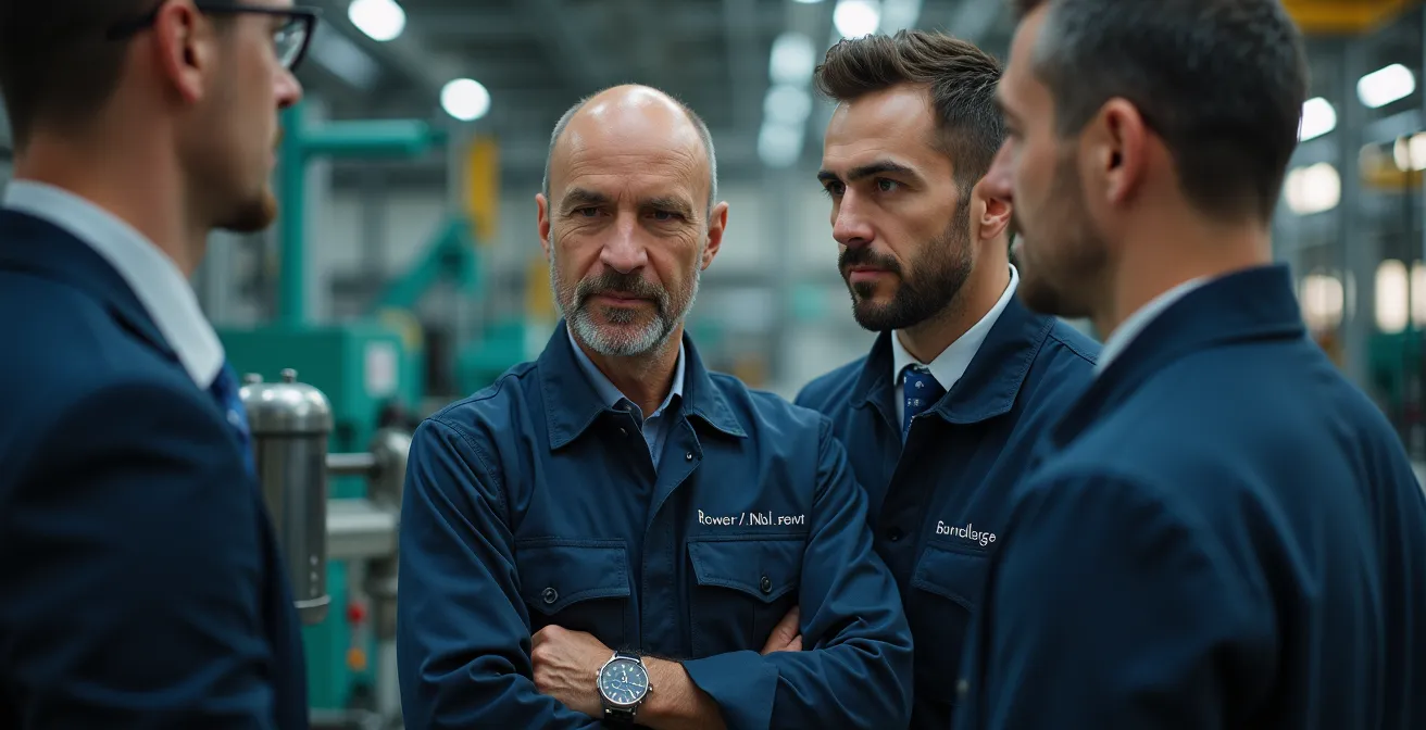 Portrait d'ouvriers industriels français dans leur environnement de travail